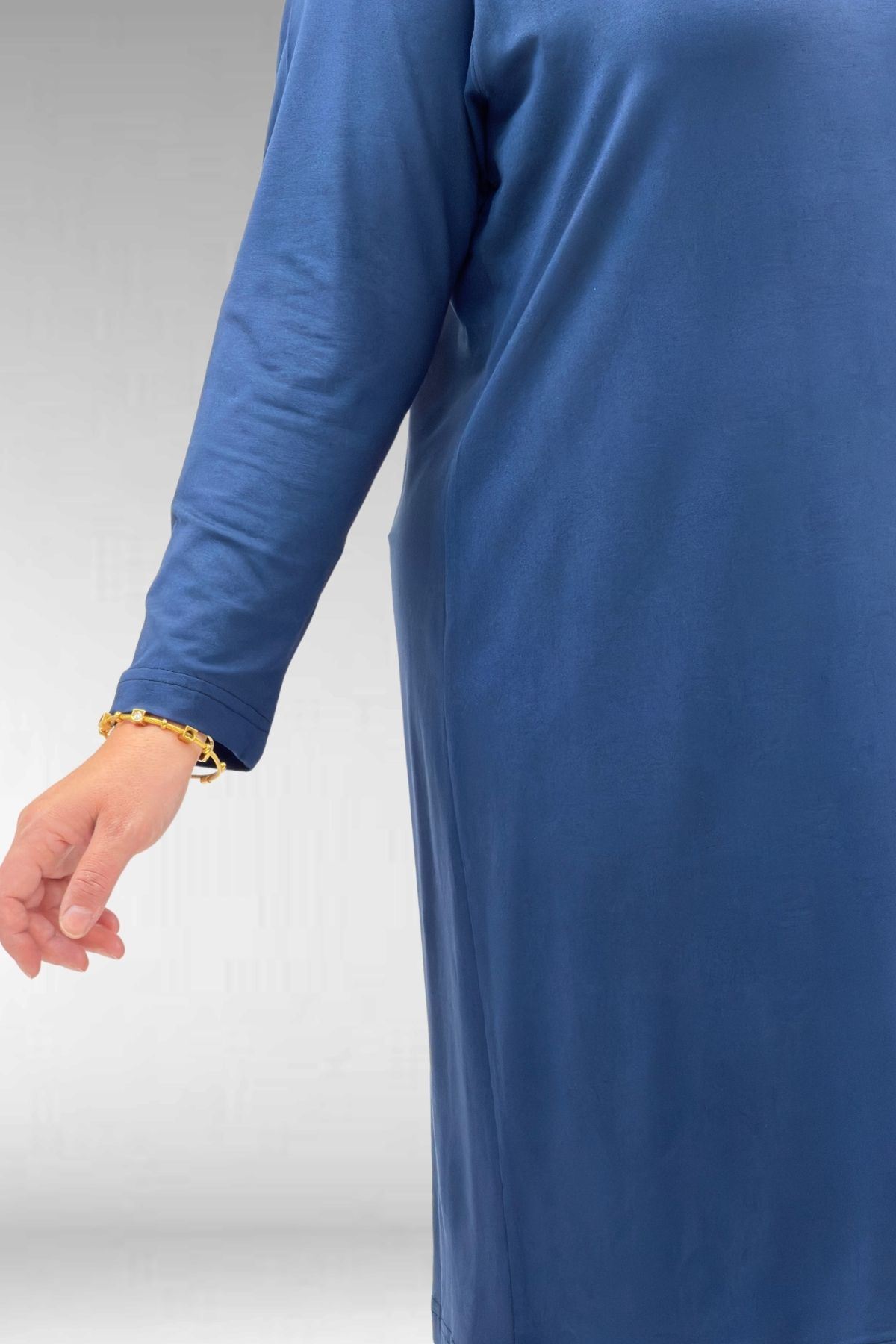 8180 تونيك بأزرار مقاس كبير -  لون القهوة 