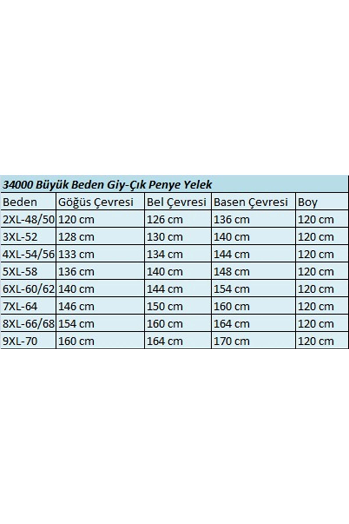 34000 Büyük Beden Penye Giy - Çık Yelek - İndigo