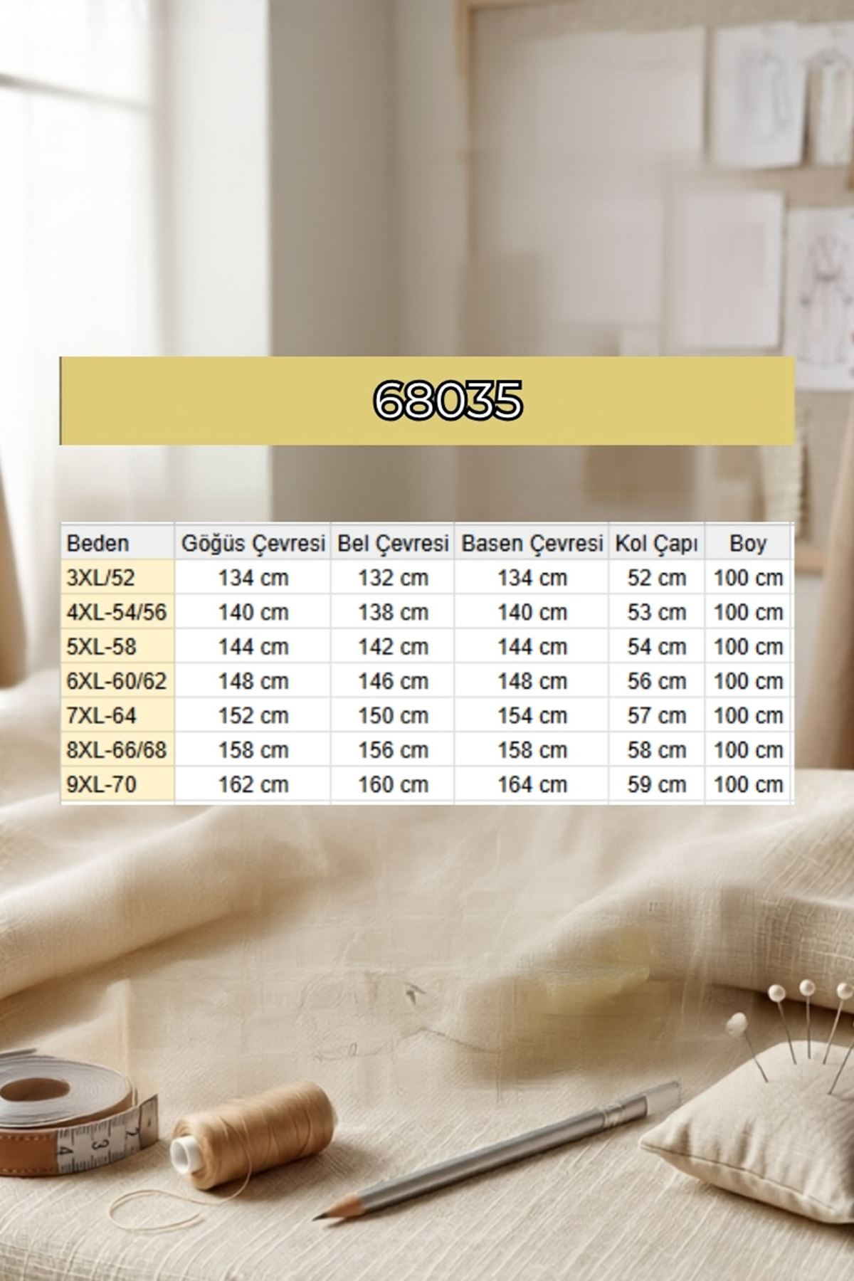 68035 Büyük Beden  Büyü Düğme Detaylı Maroken Gömlek - Siyah