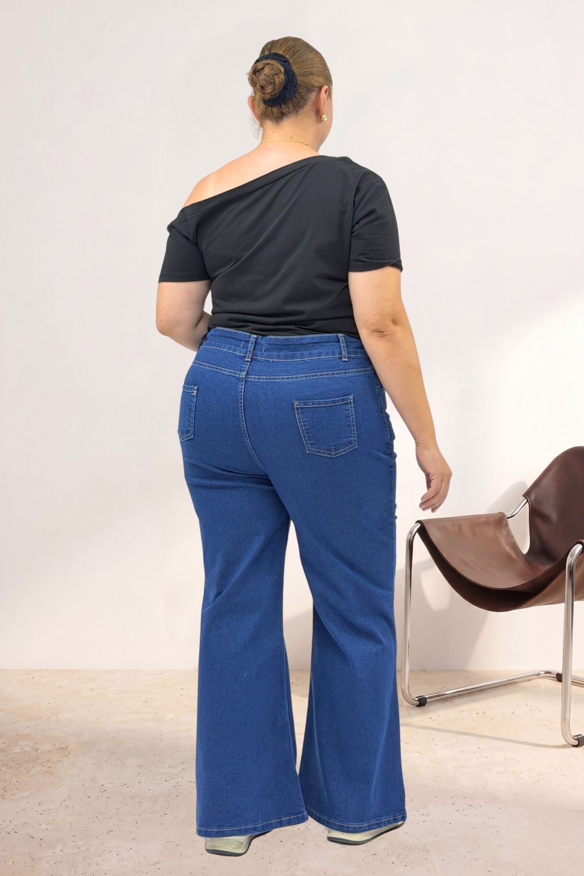 5061 Dikiş Detaylı Kot Pantolon - Koyu Mavi