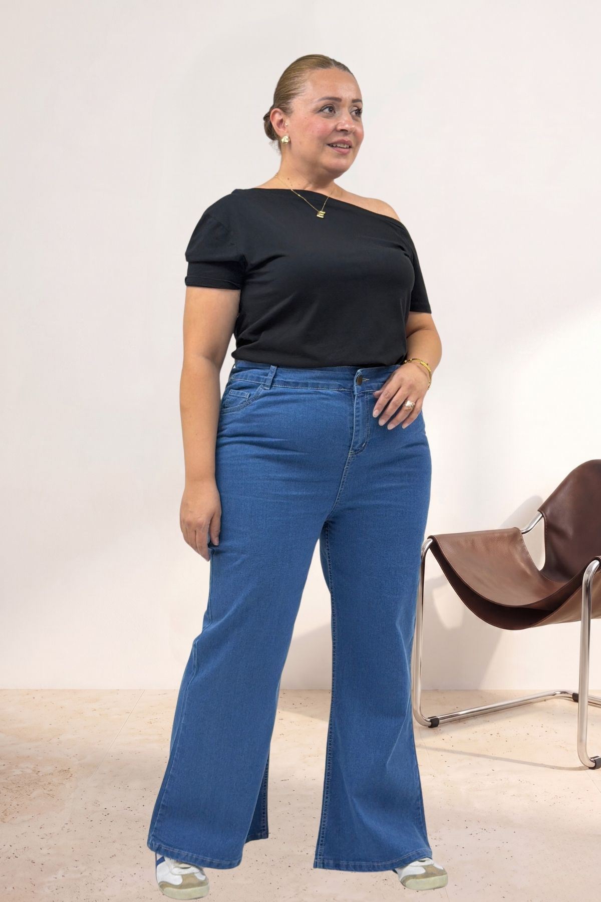5061 Dikiş Detaylı Kot Pantolon - Mavi
