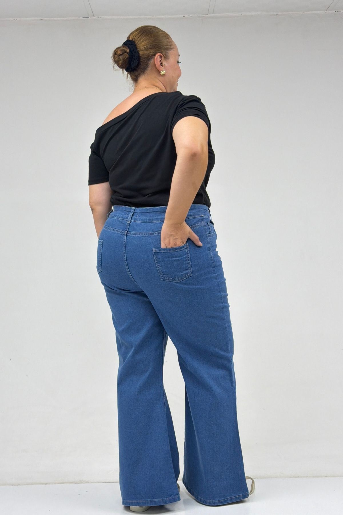 5061 Dikiş Detaylı Kot Pantolon - Mavi