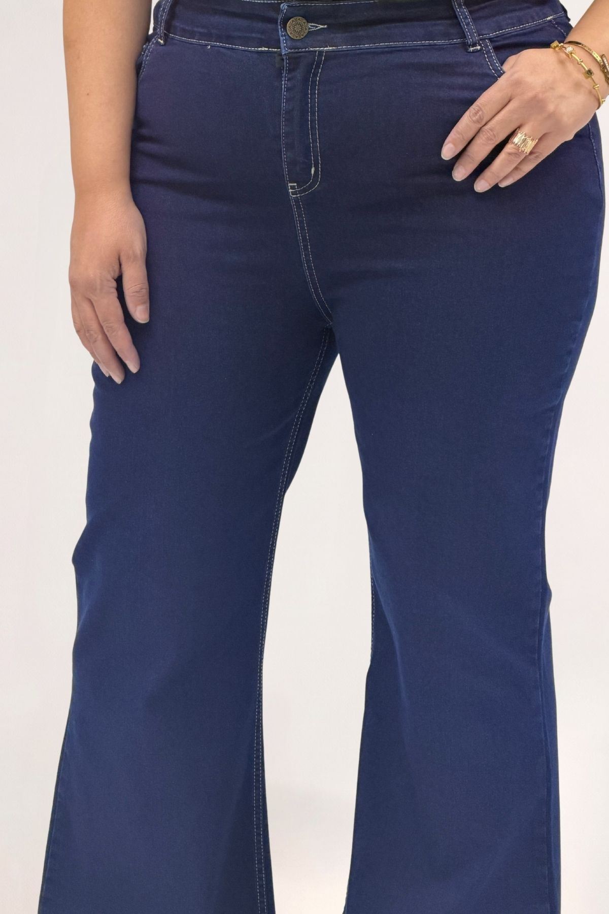 5061 Dikiş Detaylı Kot Pantolon - Lacivert