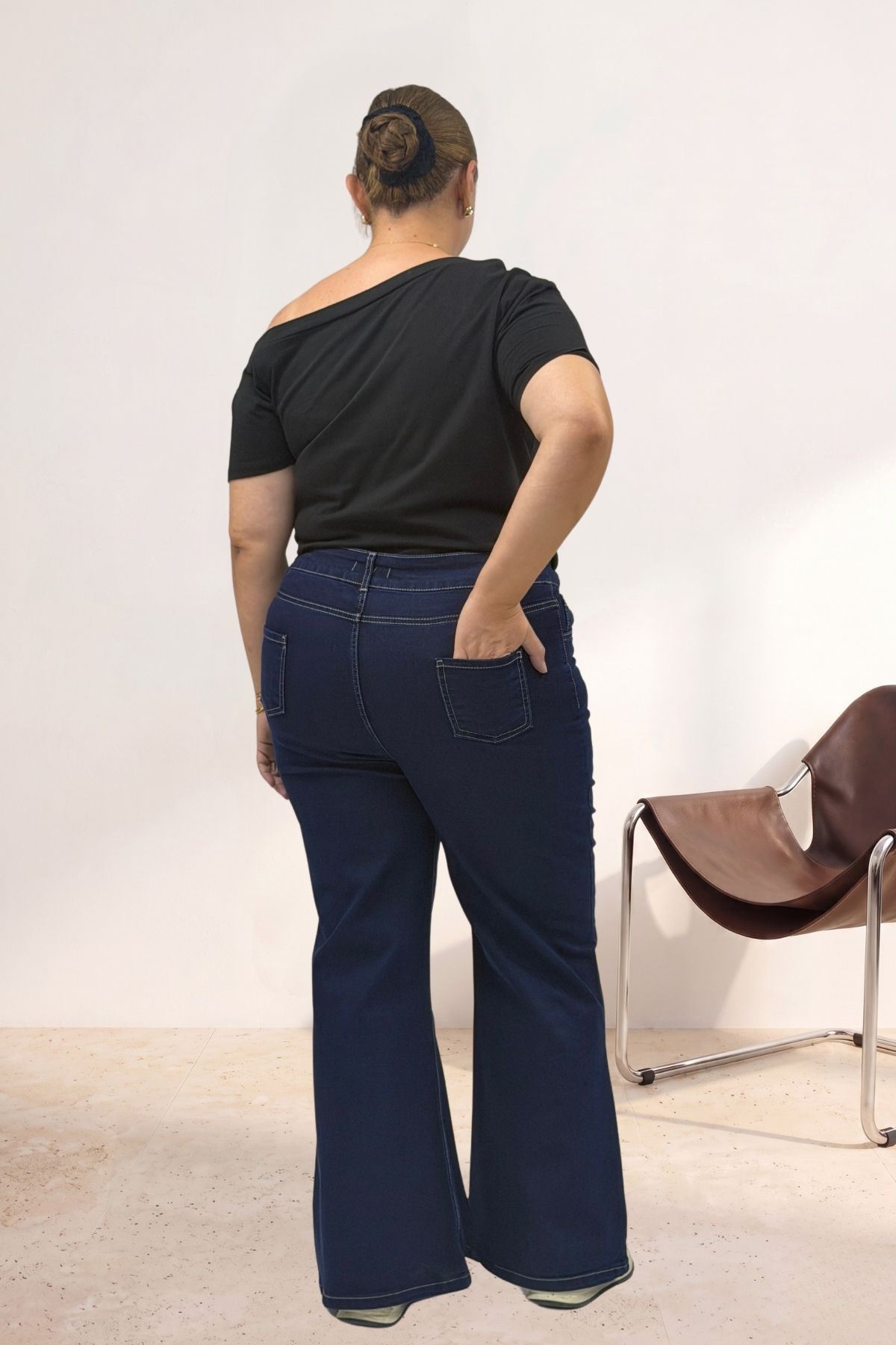 5061 Dikiş Detaylı Kot Pantolon - Lacivert