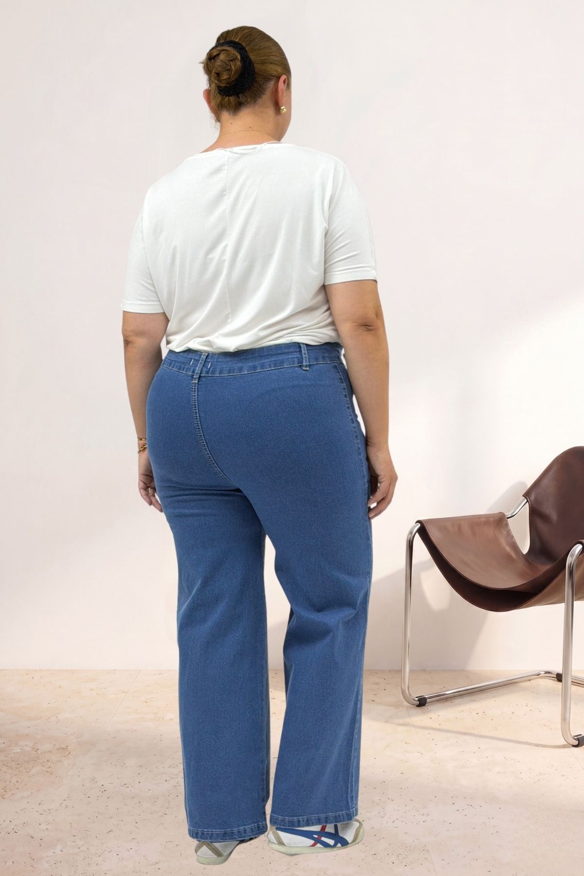 5065 Cepsiz Borupaça Kot Pantolon - Mavi