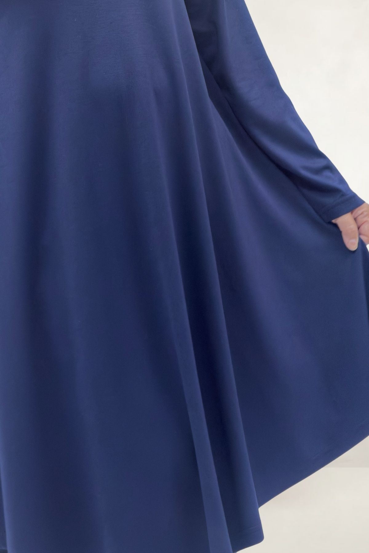 68090 Büyük Beden Modal Mevlana Tunik  - Lacivert