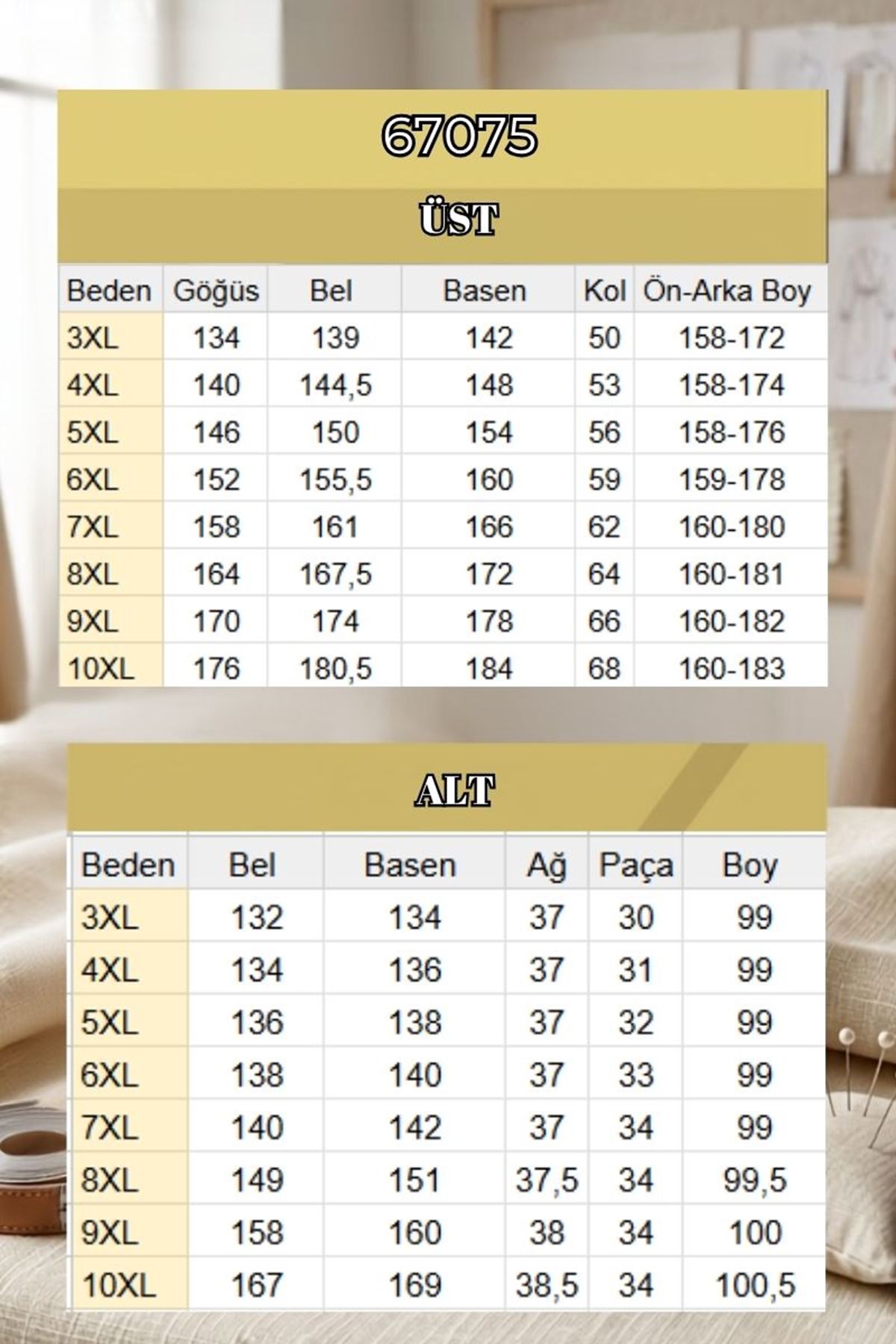 67075 Büyük Beden Eteği Parça Detaylı Modal Pantolonlu Takım - Antrasit