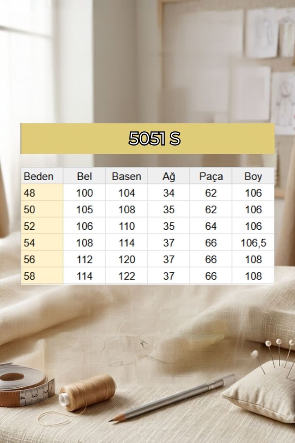 5051 Cep Detaylı Borupaça Gabardin Pantolon - İndigo