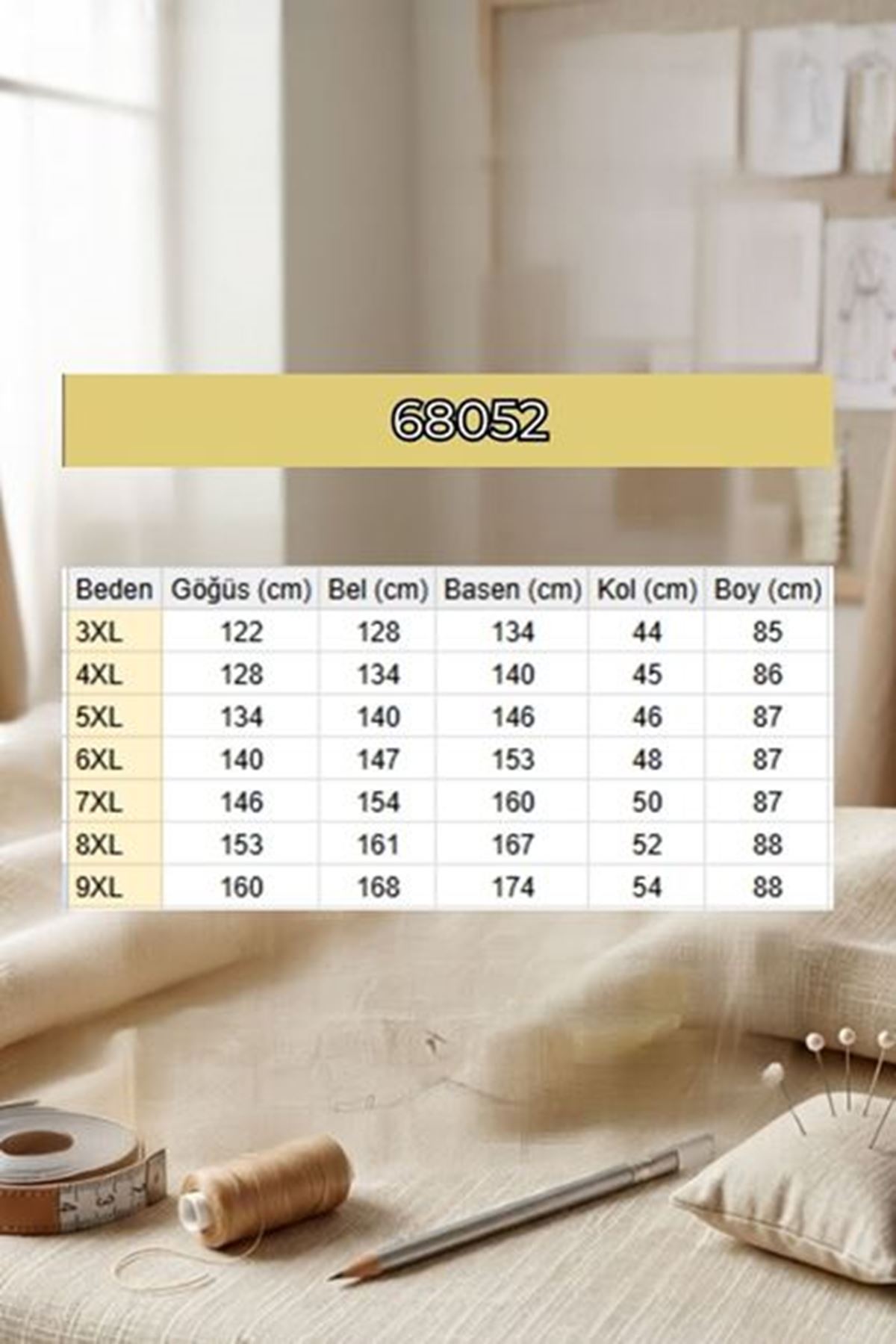 68052 Büyük Beden Kendi Kumaşından Ribanalı Modal Tunik - Pembe