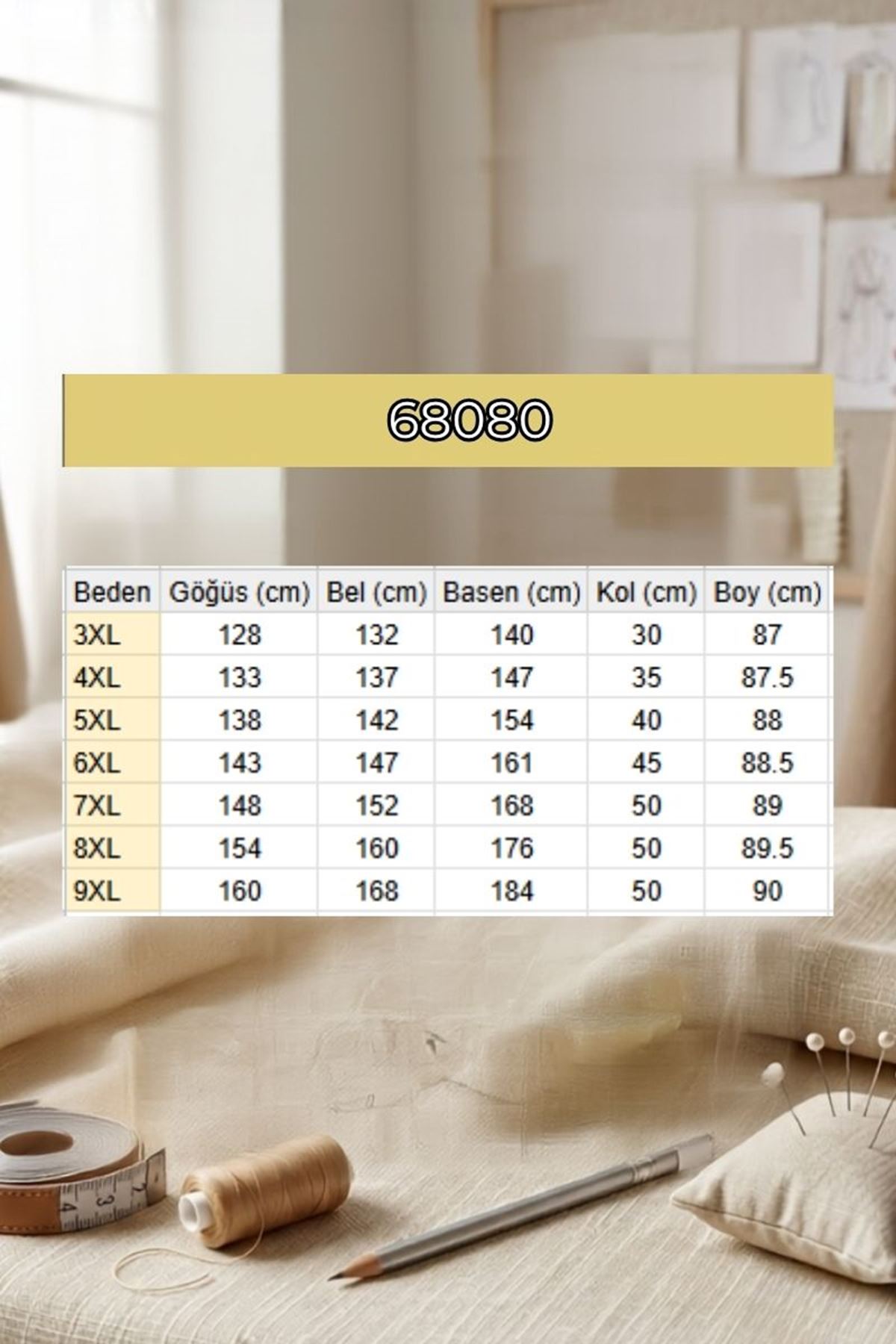 68080 Büyük Beden Basic Modal Tunik - Kahve