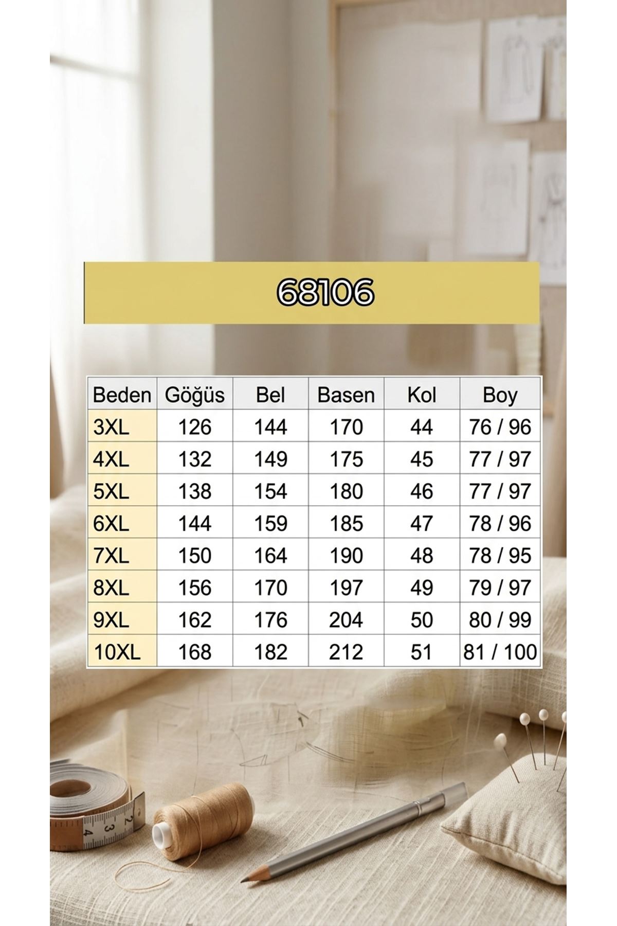 68106 Büyük Beden Eteği Oval Kesim Modal Tunik - Vizon