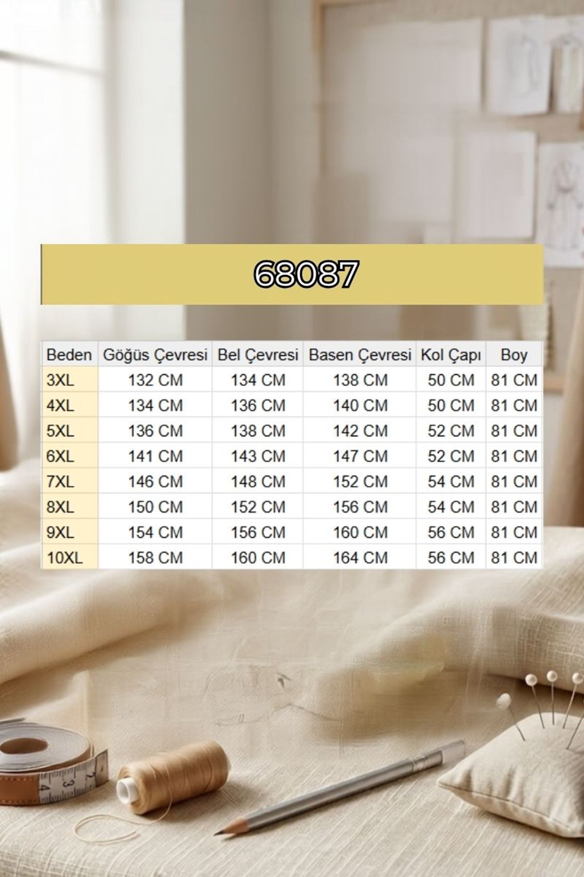 68087 Büyük Beden Düşük Kol Parçalı Modal Tunik - Lacivert