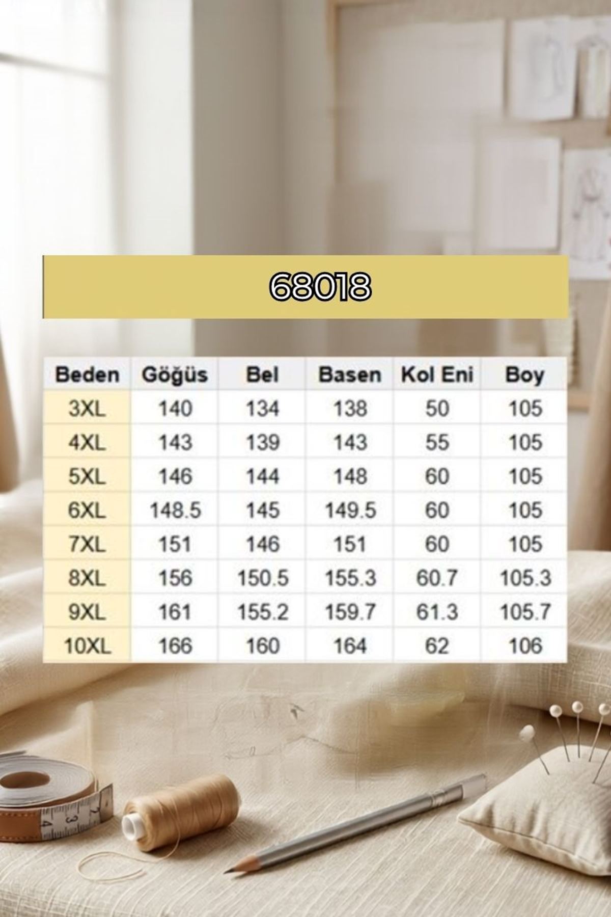 68018 Büyük Beden Düşük Kol Gömlek - İndigo