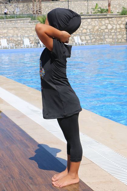 1708 Kids Swimsuit- Black