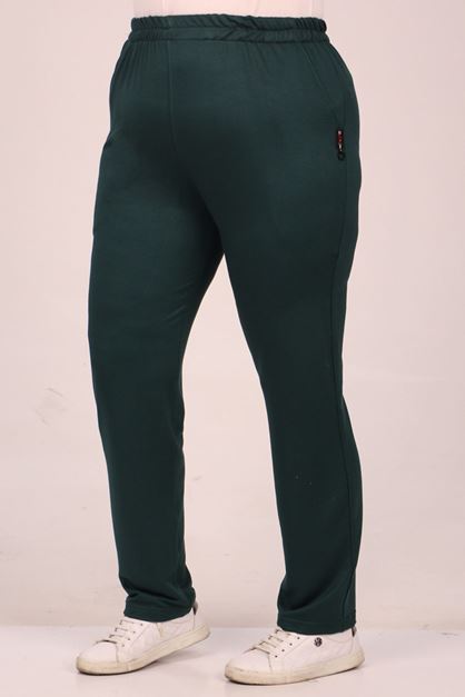  9531 بنطلون رياضي مقاس كبير -  اسود - برقوقي 