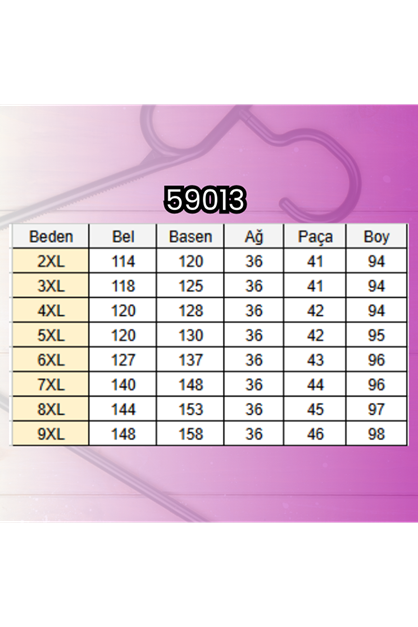 59013 Büyük Beden Arkası Lastikli Cepli Modal Pantolon - İndigo