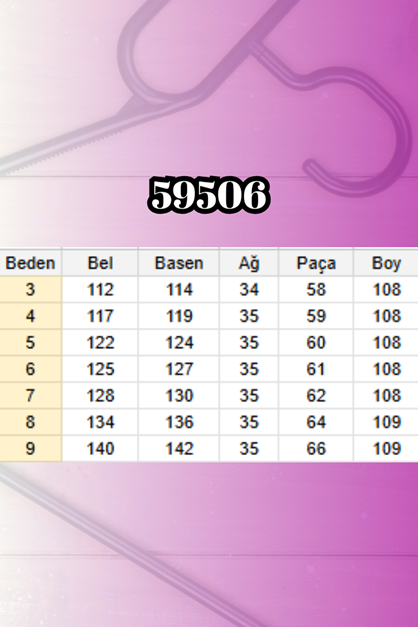 59506 Büyük Beden Paçası Yırtmaçlı İspanyol Paça Tayt Pantolon - Lacivert