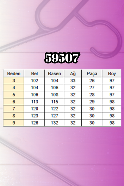 59507 Büyük Beden Önü Yırtmaçlı İçi Şardonlu Tayt - Lacivert