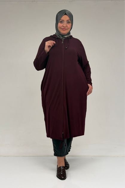 3154 Plus Size  Jacket - Plum