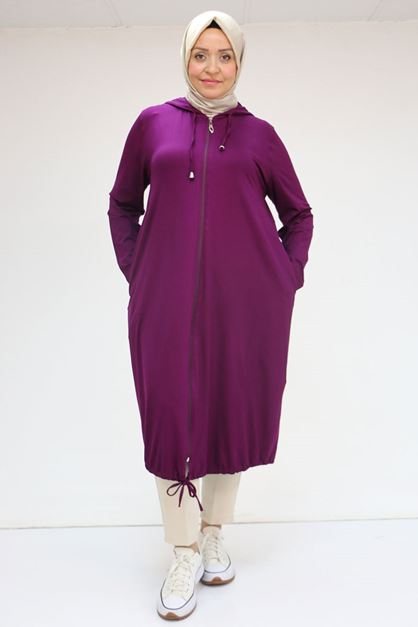 3154 Plus Size  Jacket - Plum