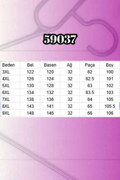 59037 Büyük Beden Önü Taşlı Bol Paça Kot Pantolon - Lacivert