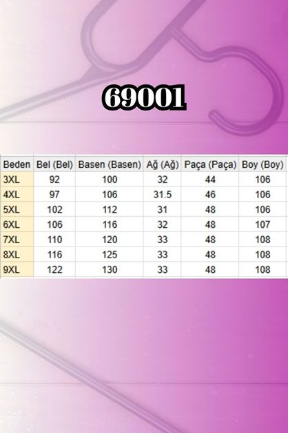 69001 Büyük Beden Beli Lastikli Cep Görünümlü Taşlı Kot Pantolon - Siyah