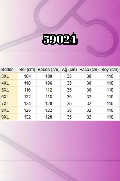 59024 Büyük Beden Paçasında Taş Detaylı Kot Pantolon - Açık Mavi