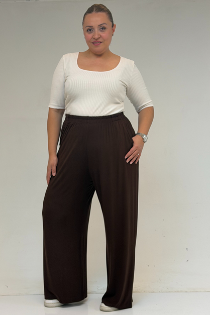 9012 بنطلون مرن الخصر و مقاس كبير - بترولي