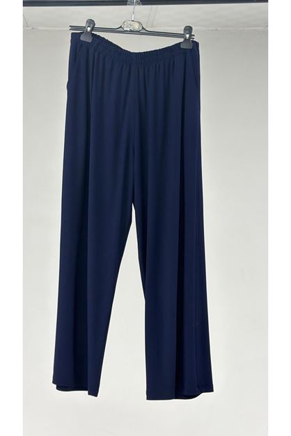 T-57082 Büyük Beden Penye Pantolon - İndigo