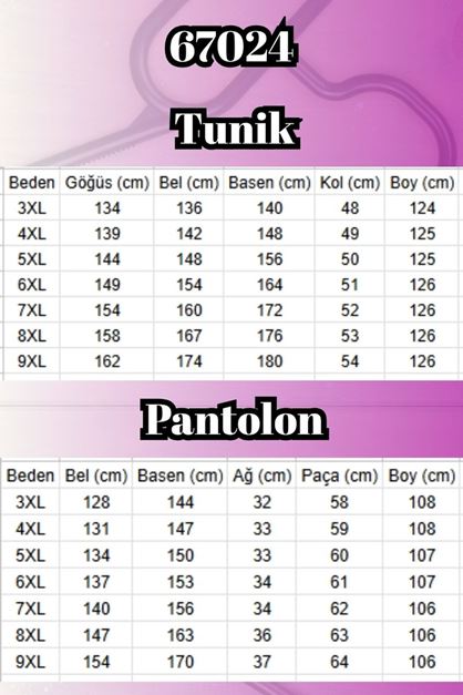 67024 Büyük Beden Sandy-Şifon Takım - Mürdüm