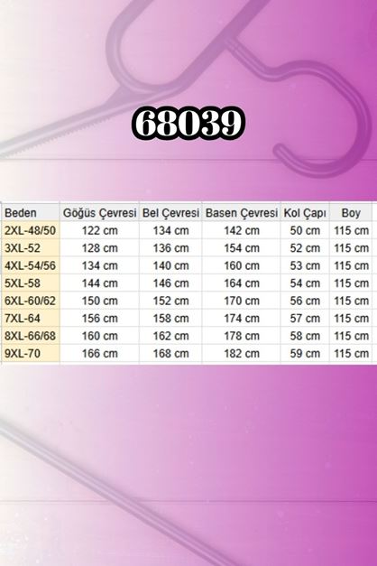 68039 Büyük Beden Hakim Yaka Maroken Gömlek - Ekru