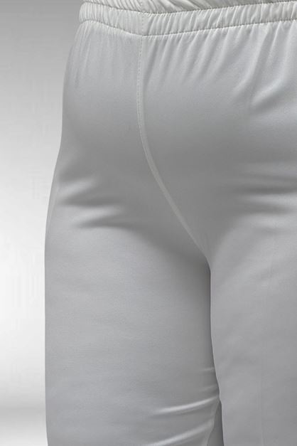 29020 Büyük Beden Beli Lastikli Boru Paça Pantolon - Ekru