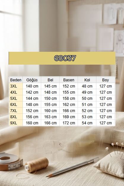 68037 Büyük Beden Aksesuar Detaylı Keten Tunik - Siyah
