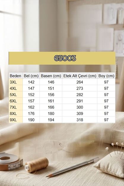 65003 Büyük Beden Beli Lastikli Modal Etek - Siyah