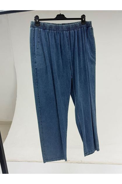 T-59200 Büyük Beden Denim Pantolon - Lacivert