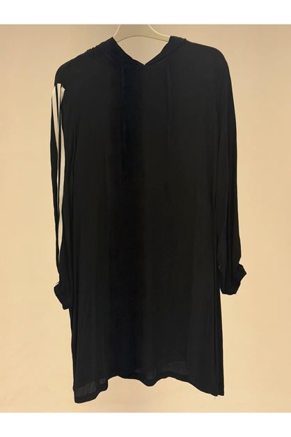 T-58205 Büyük Beden  Tunik - Siyah
