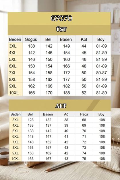 67070 Büyük Beden Garni Detaylı Modal Pantolonlu Takım - Antrasit