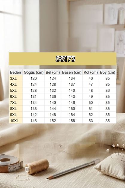 58173 Büyük Beden Çıma Detaylı Modal Tunik - Ekru