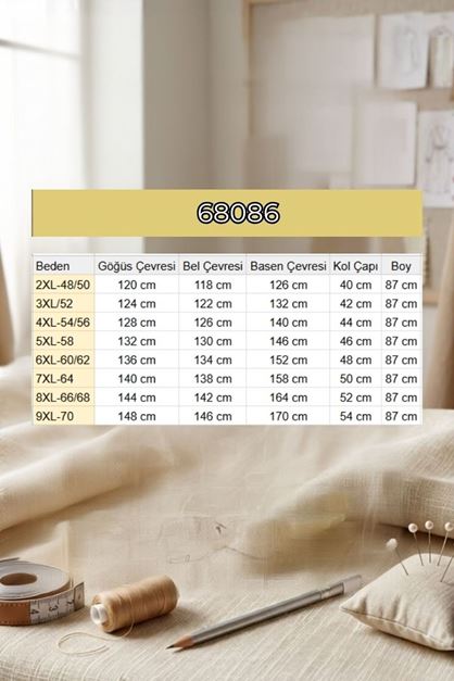 68086 Büyük Beden Eteği Oval Kesim Modal Tunik - Lacivert