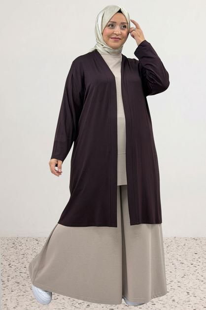 43008 Plus Size Combed Cotton Jacket-Black