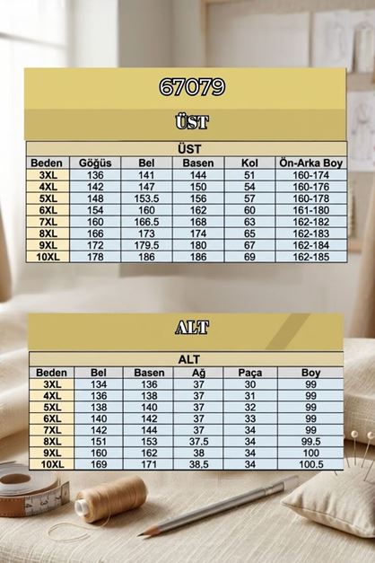 67079 Büyük Bedendüğme Detaylı Modal Pantolonlu Takım - Vizon