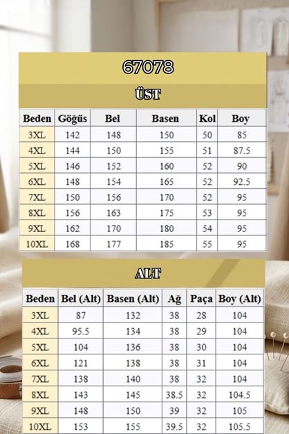 67078 Büyük Beden Paça Ve Yakası Çıtçıt Detaylı Modal Pantolonlu Takım - Lacivert