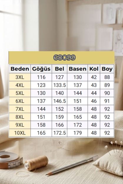 68099 Büyük Beden Önü Ve Kolları Beyaz Şeritli Taşlı Modal Tunik - Bebe Mavi