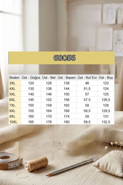 68056 Büyük Beden Düğme Detaylı Kot Tensel Tunik - Lacivert