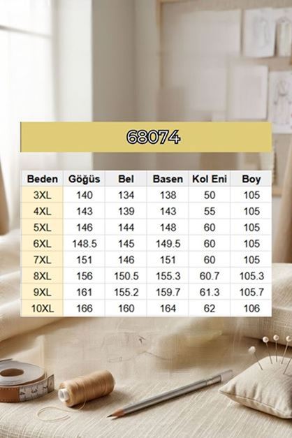 68074 Büyük Beden Düğmeli Düşük Kol Tunik - Siyah