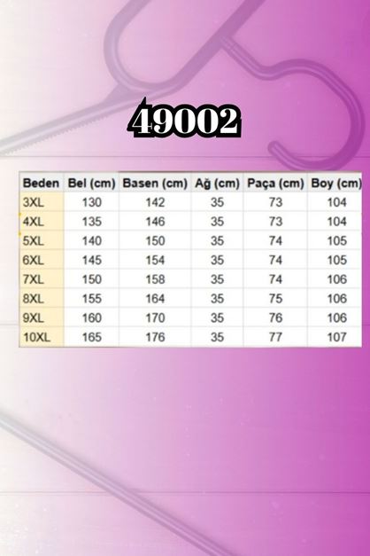 F-49002 Büyük Beden Beli Lastikli Dar Paça Star Pantolon-İndigo