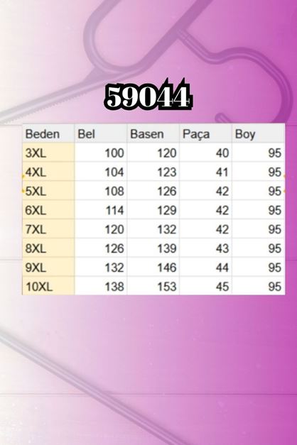 59044 Büyük Beden Paçası Taş Detaylı Boru Paça Kot Pantolon - Kar Yıkama Buz Mavi