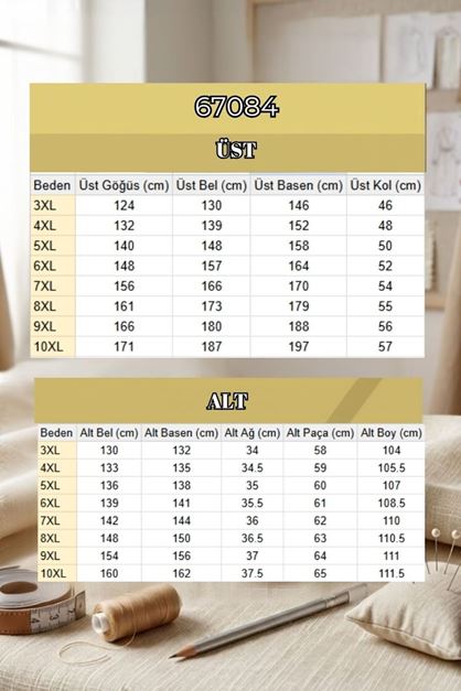 67084 Büyük Beden Çıtçıt Ve Fermuar Detaylı Modal Pantolonlu Takım - Lacivert