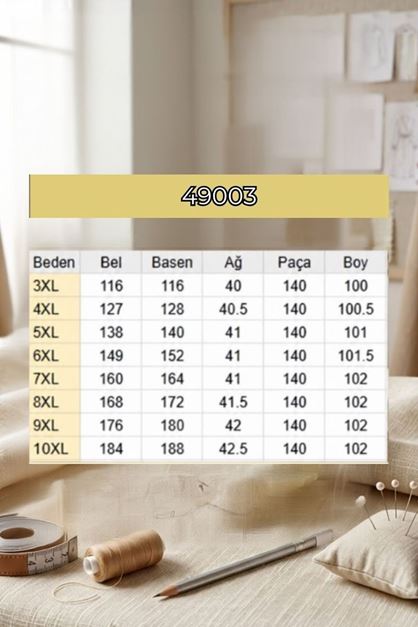 49003 Büyük Beden Beli Lastikli Penye Etek Pantolon - Mor