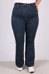 9110-1 Plus Size Flared Jeans - Smoke-Colored